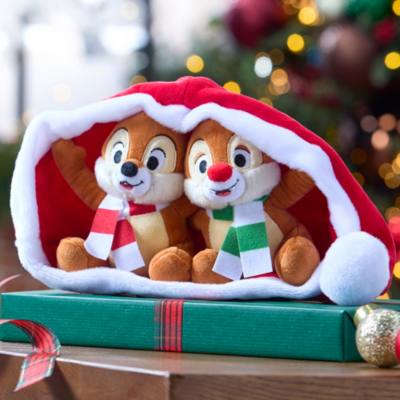 Chip 'n Dale Festive Small Soft Toy Set in Santa Hat - 29cm