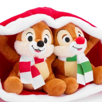 Chip 'n Dale Festive Small Soft Toy Set in Santa Hat - 29cm