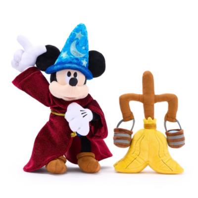 Sorcerer Mickey Mouse and Magic Broom 85th Anniversary Soft Toy Set, Fantasia