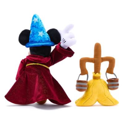 Sorcerer Mickey Mouse and Magic Broom 85th Anniversary Soft Toy Set, Fantasia
