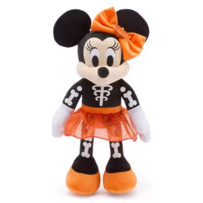 Peluche mediano Minnie Mouse esqueleto, Halloween (36&nbsp;cm)