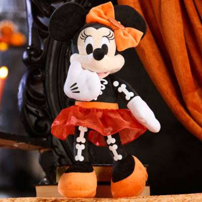 Peluche mediano Minnie Mouse esqueleto, Halloween (36&nbsp;cm)