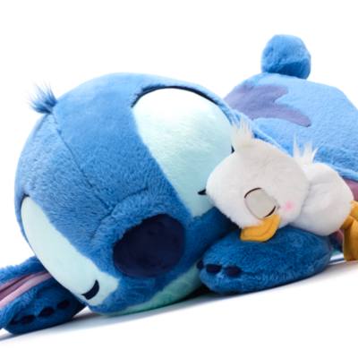Disney Store Japan Stitch and Duckling Sleeping Giant Soft Toy, Lilo & Stitch