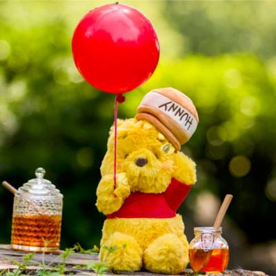 Disney Store Japan Winnie the Pooh Hunny Pot Medium Soft Toy - 30cm
