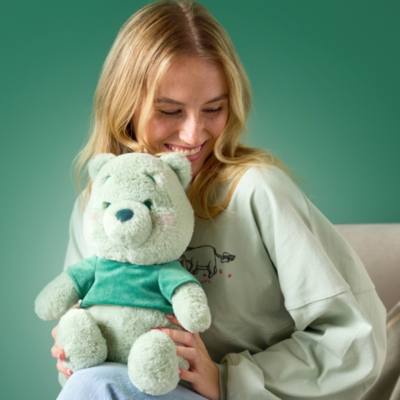 Winnie Puuh - Gr&uuml;nes mittelgro&szlig;es Kuscheltier - 33 cm