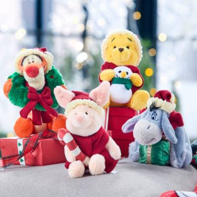 Eeyore Festive Mini Bean Bag, Winnie the Pooh - 17cm