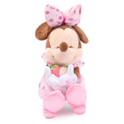 Disney Store Japan Minnie Mouse Strawberry Small Soft Toy - 22cm