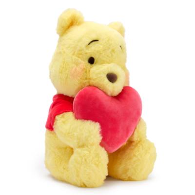 Disney Store Japan - Winnie Puuh mit Herz - Mittelgro&szlig;es Kuscheltier - 22,5 cm