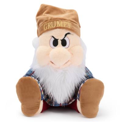 Peluche Grincheux en v&ecirc;tements de nuit de taille moyenne, Blanche Neige et les Sept Nains, 34&nbsp;cm