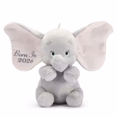 Dumbo 'Born in 2026' Baby Small Soft Toy - 26cm
