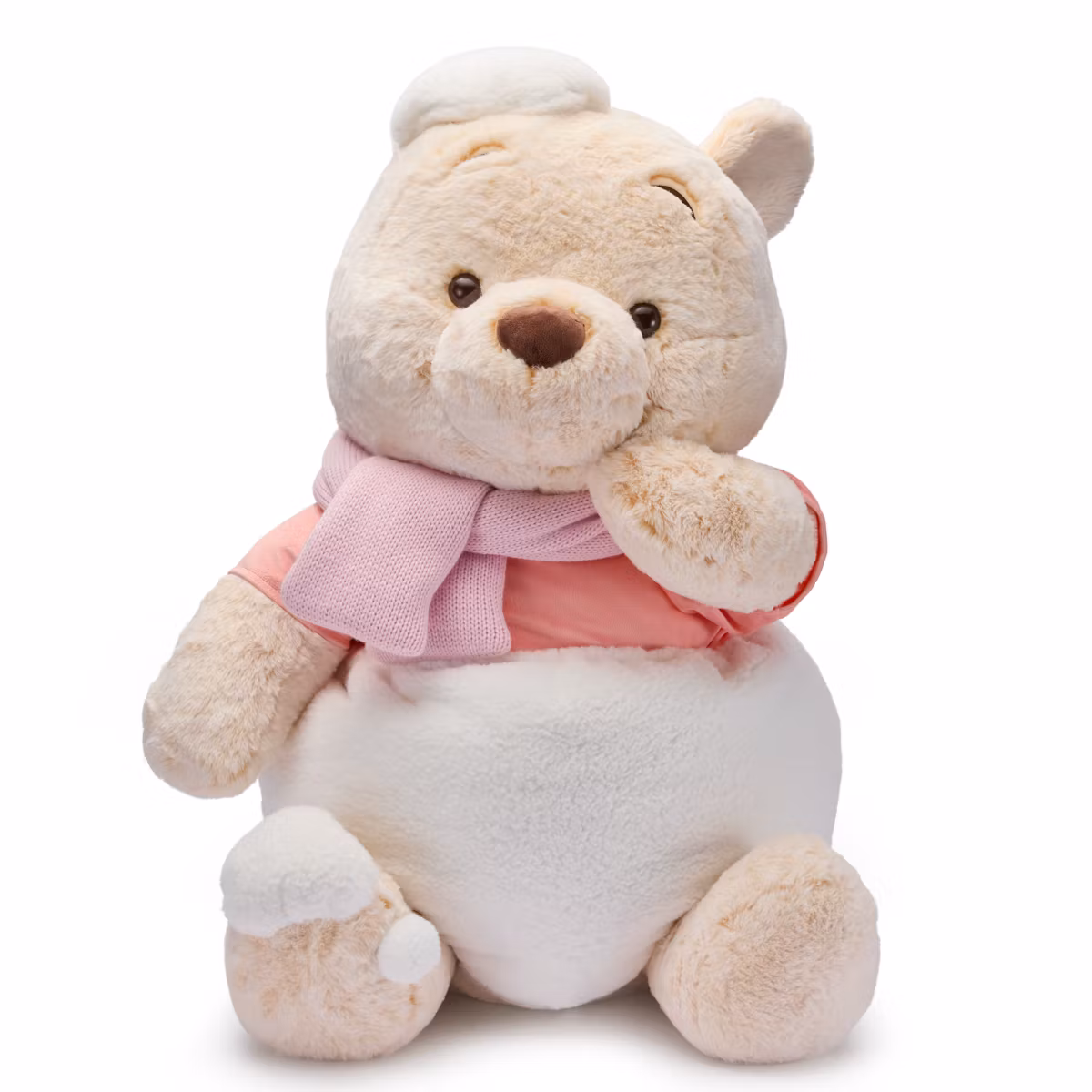 Peluche grande Winnie the Pooh innevato Disney Store Japan, 80 cm