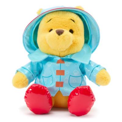 Winnie Puuh in Regenkleidung - Mini Bean Bag Kuscheltier - 18 cm