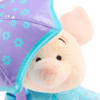Winnie Puuh - Ferkel in Regenkleidung - Mini Bean Bag Kuscheltier - 19 cm