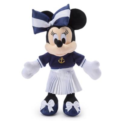 Minnie Maus - Mini Bean Bag Kuscheltier im Marine-Look - 24 cm