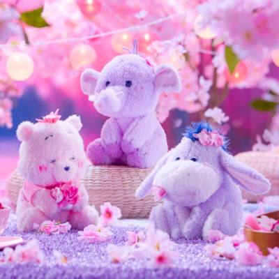 Disney Store Japan Eeyore Sakura Medium Soft Toy, Winnie the Pooh - 18cm
