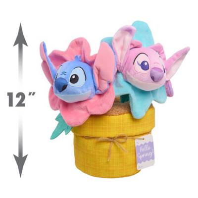 Just Play Blooming Buddies Stitch and Angel Soft Toy, Lilo & Stitch - 30cm