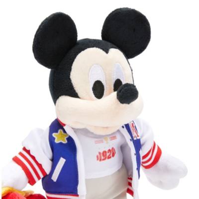 Collegiate Mickey Mouse Mini Bean Bag Soft Toy - 21cm