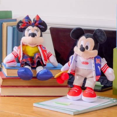 Collegiate Mickey Mouse Mini Bean Bag Soft Toy - 21cm