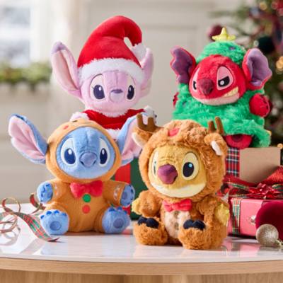 Mini peluche imbottito Angel Collezione Natale, Lilo & Stitch, 20 cm