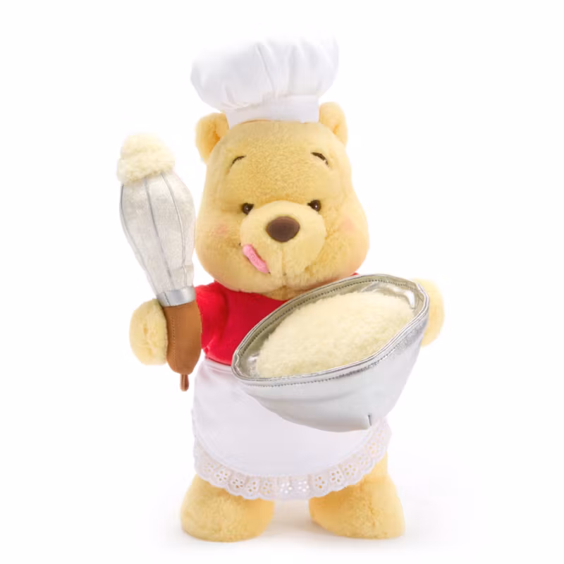 Peluche medio Winnie the Pooh pasticcere Disney Store Japan, 33 cm