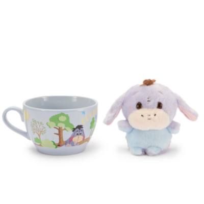 Eeyore Mug and Urupocha-Chan Mini Soft Toy Bundle, Winnie the Pooh
