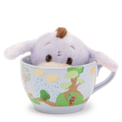 Eeyore Mug and Urupocha-Chan Mini Soft Toy Bundle, Winnie the Pooh