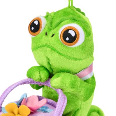 Disney Store Japan Pascal with Bouquet Small Soft Toy Keyring, Tangled - 15.5cm