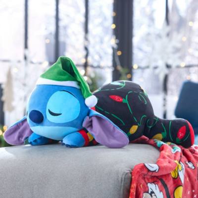 Grande peluche Stitch Cuddleez sp&eacute;ciale f&ecirc;tes, Lilo & Stitch, 61&nbsp;cm