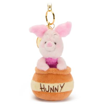 Disney Store Japon Porte-clés petite peluche Porcinet dans un pot de miel, Winnie l'Ourson, 15 cm | Disney Store