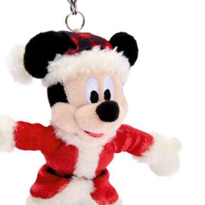 Mickey Mouse Festive Small Soft Toy Keyring - 16cm