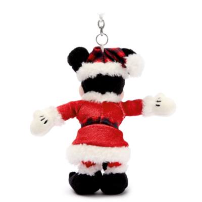 Mickey Mouse Festive Small Soft Toy Keyring - 16cm