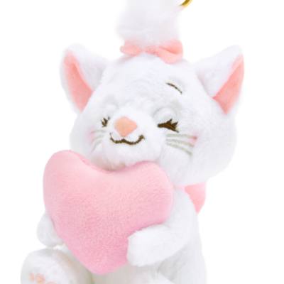Disney Store Japan Marie with Heart Small Soft Toy Keyring, The Aristocats - 13cm