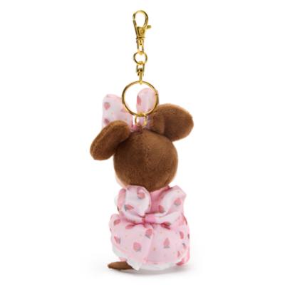 Disney Store Japan Minnie Mouse Strawberry Small Soft Toy Keyring - 11cm