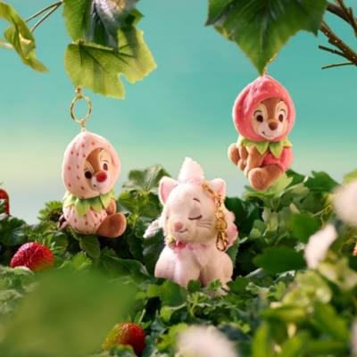 Disney Store Japan Marie Strawberry Bow Small Soft Toy Keyring, The Aristocats - 11cm