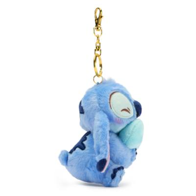 Piccolo peluche portachiavi Stitch con cuore, Lilo e Stitch, Disney Store Japan, 12,5 cm