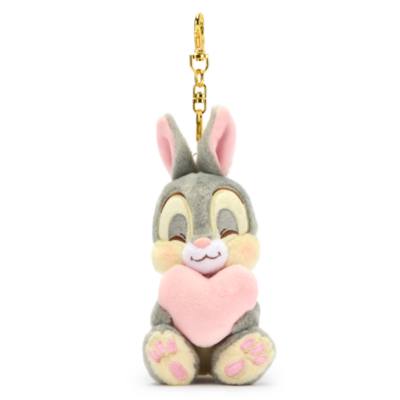 Piccolo peluche portachiavi Tippete con cuore, Bambi, Disney Store Japan, 10 cm