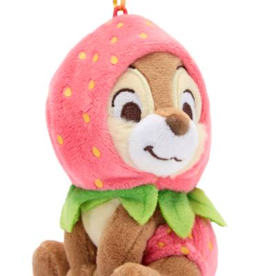 Disney Store Japan Chip Strawberry Small Soft Toy Keyring - 9cm