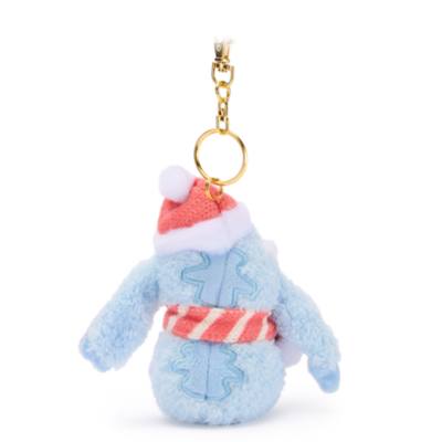 Disney Store Japan Stitch Snowman Small Soft Toy Keyring - 13cm