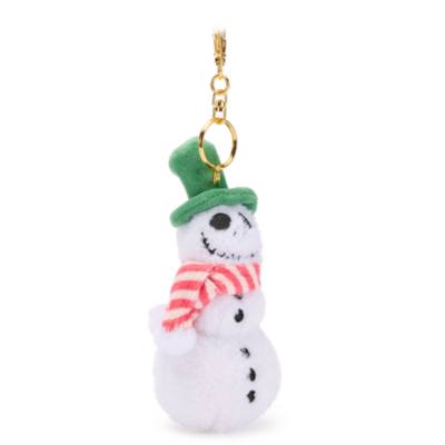 Disney Store Japan Jack Skellington Snowman Small Soft Toy Keyring, Tim Burton's The Nightmare Before Christmas - 13cm