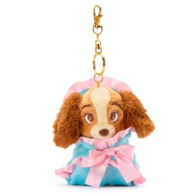 Disney Store Japan Lady Disney Babies Small Soft Toy in Swaddle Keyring, Lady and the Tramp - 14cm
