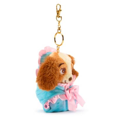 Disney Store Japan Lady Disney Babies Small Soft Toy in Swaddle Keyring, Lady and the Tramp - 14cm