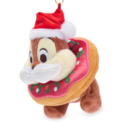 Disney Store Japan Chip Festive Small Soft Toy Keyring - 15.5cm