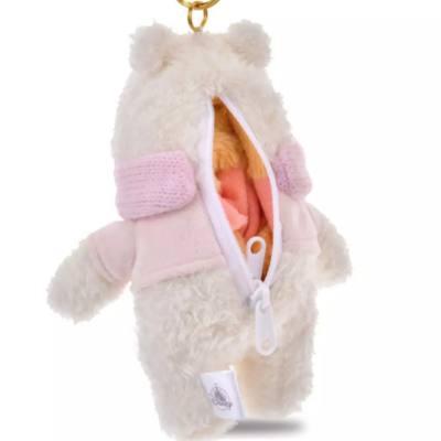 Disney Store Japan Winnie the Pooh Snowy Small Soft Toy Keyring - 14cm