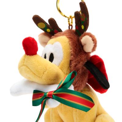 Disney Store Japan Pluto Festive Small Soft Toy Keyring - 15cm