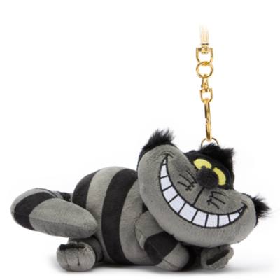 Llavero peluche peque&ntilde;o negro Gato Cheshire, Alicia en el Pa&iacute;s de las Maravillas, Disney Store Jap&oacute;n (12&nbsp;cm)