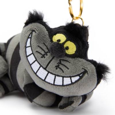 Disney Store Japan Cheshire Cat Black Small Soft Toy Keyring, Alice in Wonderland - 12cm