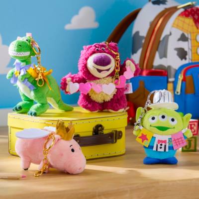 Piccolo peluche portachiavi Rex 30&deg; anniversario Disney Store Japan, Toy Story, 13,5 cm