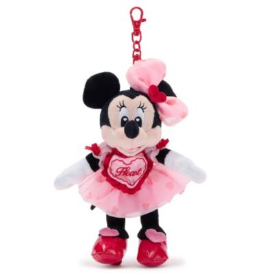 Disney Store Japan - Minnie Maus - Sweetheart - Schl&uuml;sselanh&auml;nger mit kleinem Kuscheltier - 14 cm