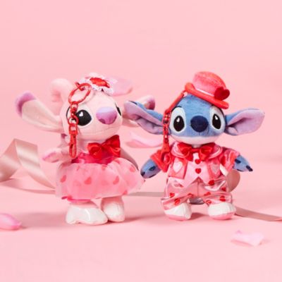 Disney Store Japan - Lilo & Stitch - Angel - Sweetheart - Schl&uuml;sselanh&auml;nger mit kleinem Kuscheltier - 12 cm