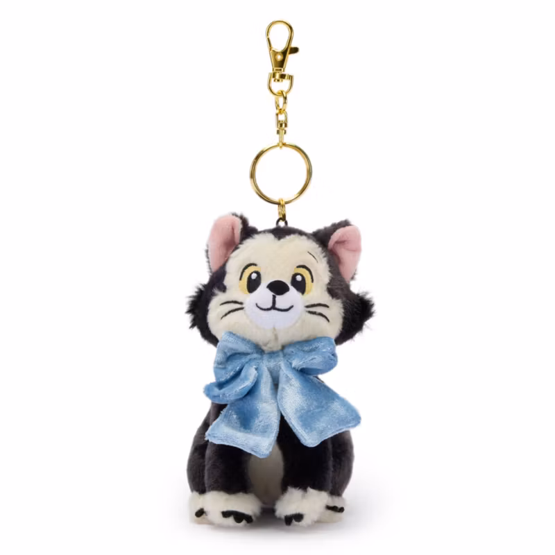 Disney Store Japan - Pinocchio - Figaro - Schl&uuml;sselanh&auml;nger mit kleinem Kuscheltier - 14 cm